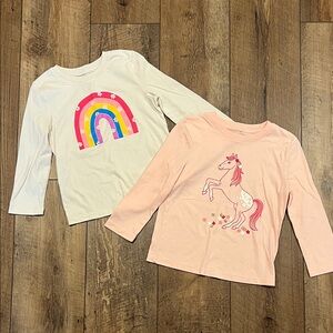 Cat & Jack Toddler Girl Long Sleeve Shirt Bundle, 4T